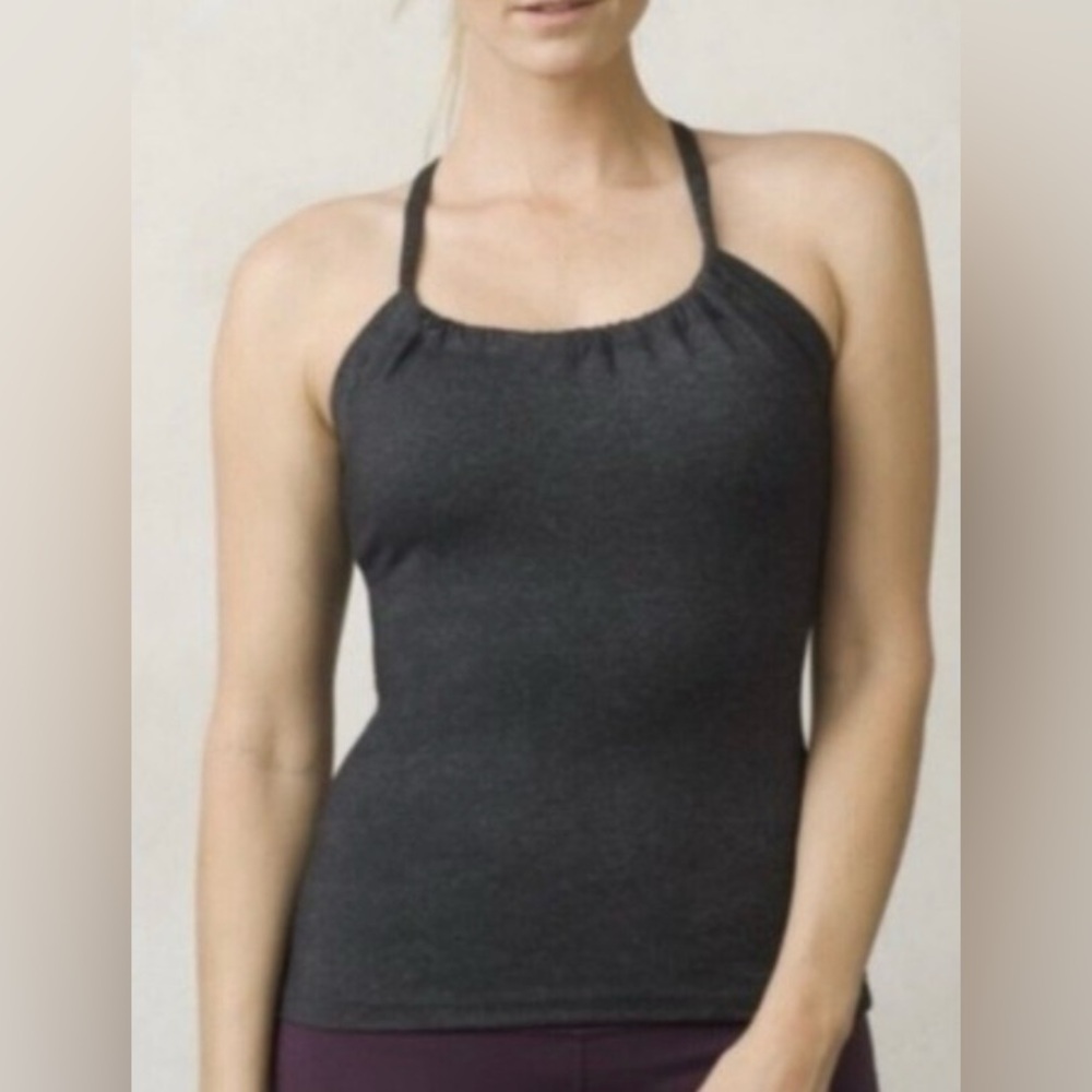 PRANA Quinn Chakra Tank Top Charcoal Heather Gray Size Small - Picture 4 of 14